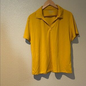 Izod Women's Yellow Short-Sleeve Polo